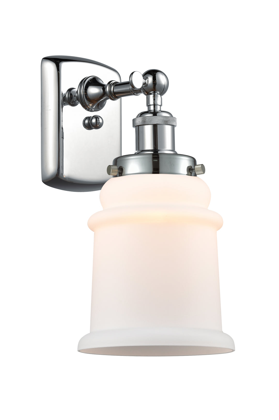 Innovations Lighting Canton 6" Sconce - Polished Chrome Wall Sconces Innovations Lighting Matte White ; Glass Type: Frosted  