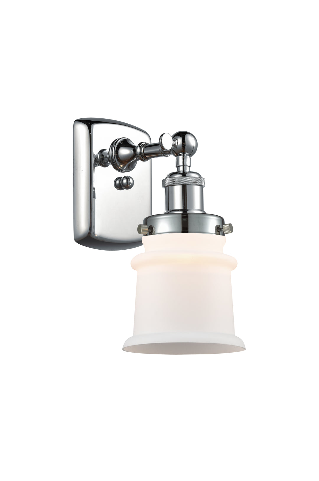 Innovations Lighting Canton 5" Sconce - Polished Chrome Wall Sconces Innovations Lighting Matte White ; Glass Type: Frosted  