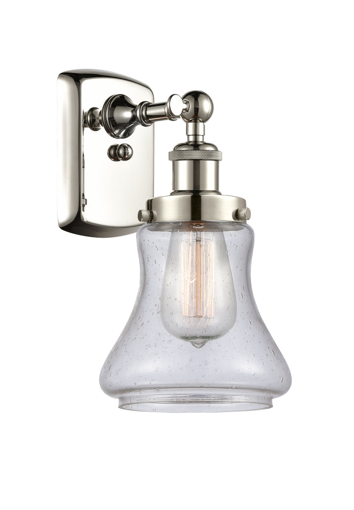 Innovations Lighting Bellmont 6" Sconce - Polished Nickel Wall Sconces Innovations Lighting Seedy ; Glass Type: Seedy  