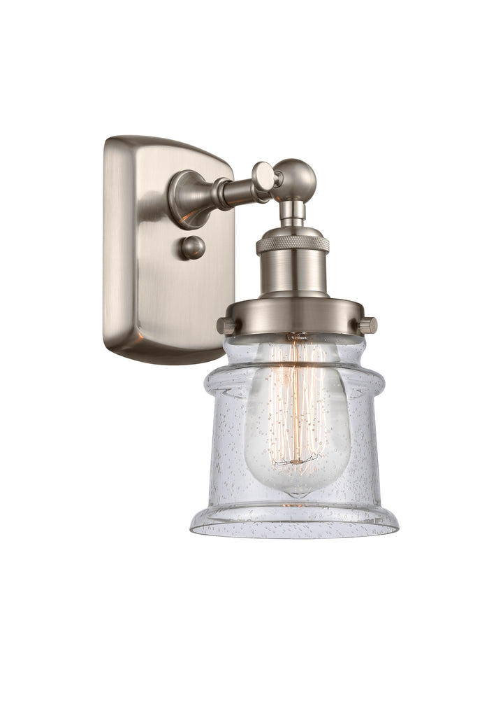 Innovations Lighting Canton 5" Sconce - Brushed Satin Nickel Wall Sconces Innovations Lighting Seedy ; Glass Type: Seedy  