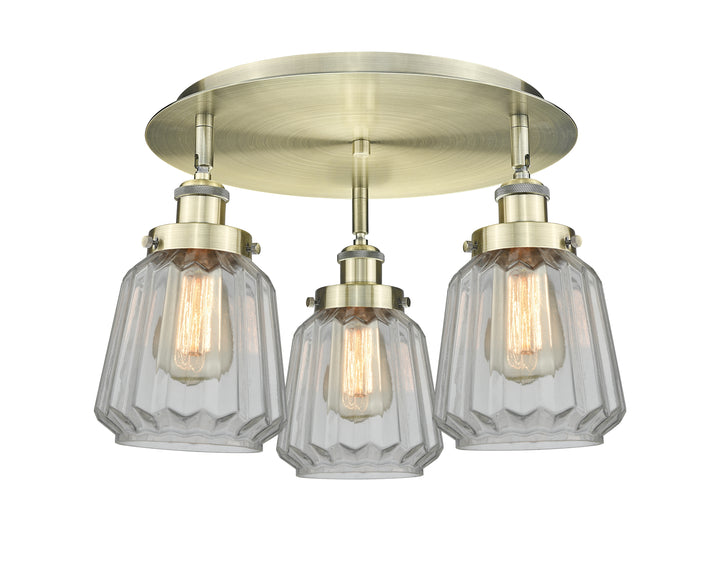 Innovations Lighting Chatham Flush Mount - Antique Brass Ceiling Flush Mounts Innovations Lighting   