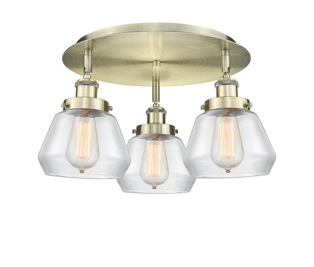 Innovations Lighting Fulton Flush Mount - Antique Brass