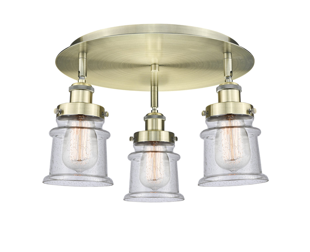 Innovations Lighting Canton Flush Mount Ceiling Flush Mounts Innovations Lighting Antique Brass Seedy ; Glass Type: Seeded 