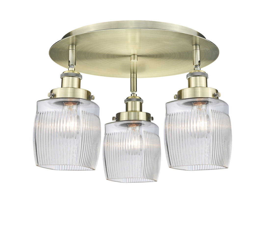 Innovations Lighting Colton Flush Mount - Antique Brass