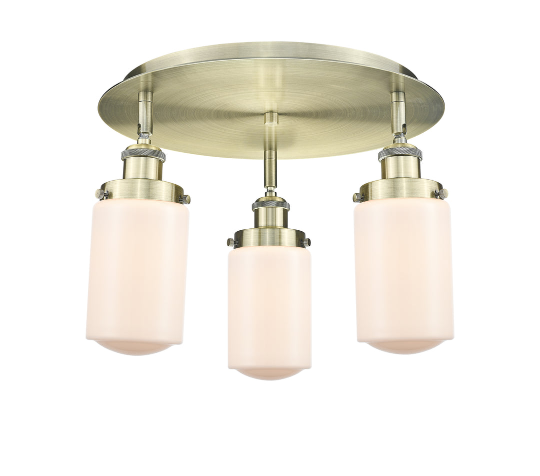 Innovations Lighting Dover Flush Mount - Antique Brass