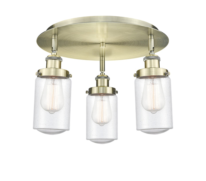 Innovations Lighting Dover Flush Mount - Antique Brass