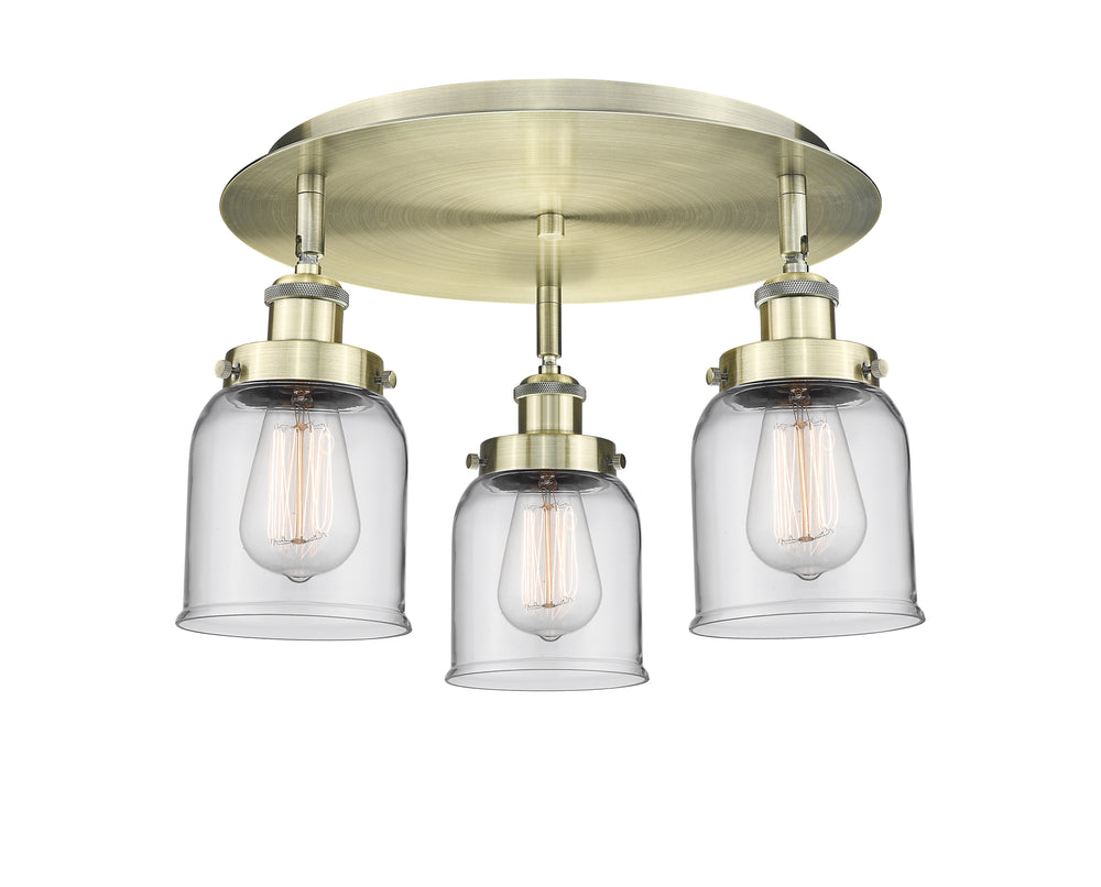 Innovations Lighting Edison Flush Mount - Antique Brass Ceiling Flush Mounts Innovations Lighting Clear ; Glass Type: Clear  