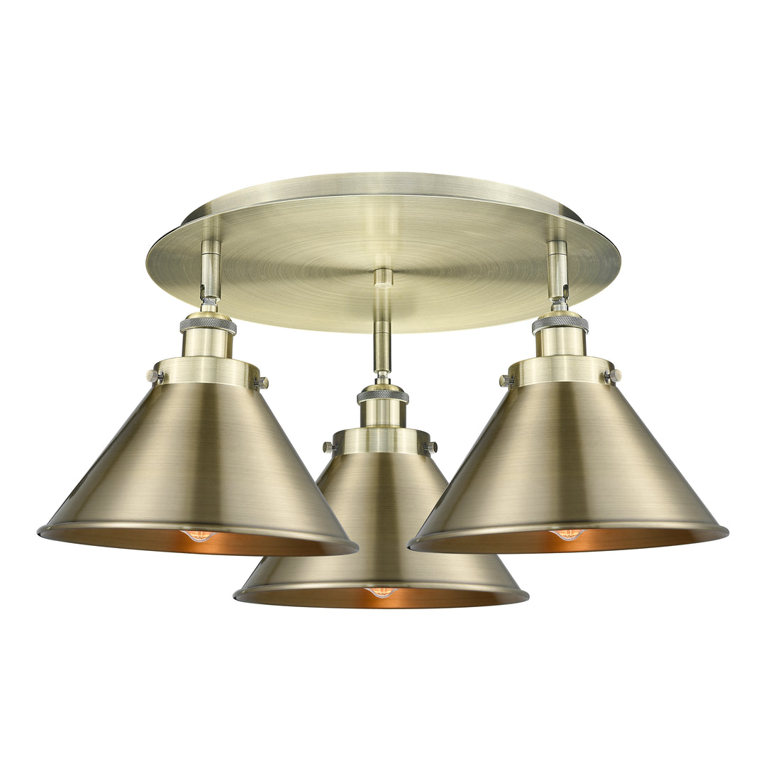 Innovations Lighting Briarcliff 10" Flush Mount - Antique Brass