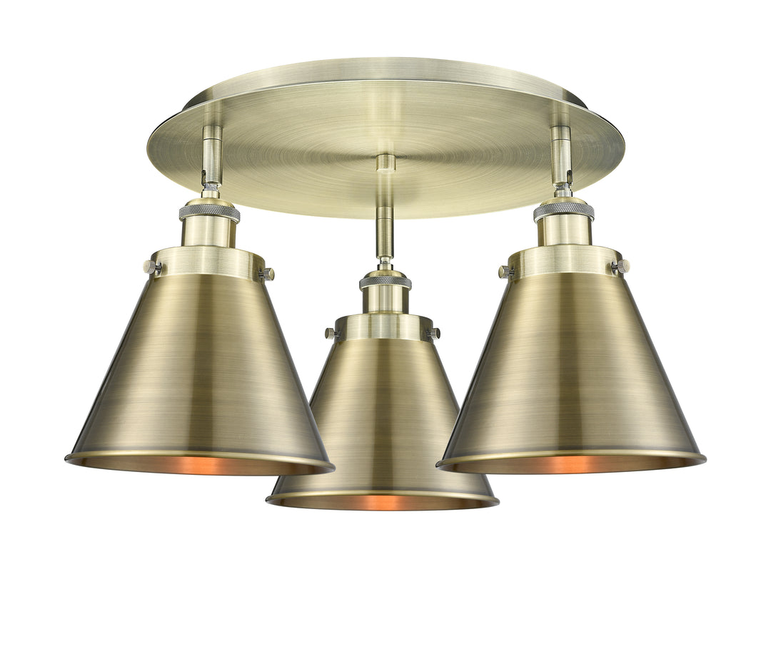 Innovations Lighting Appalachian 8" Flush Mount Ceiling Flush Mounts Innovations Lighting Antique Brass  