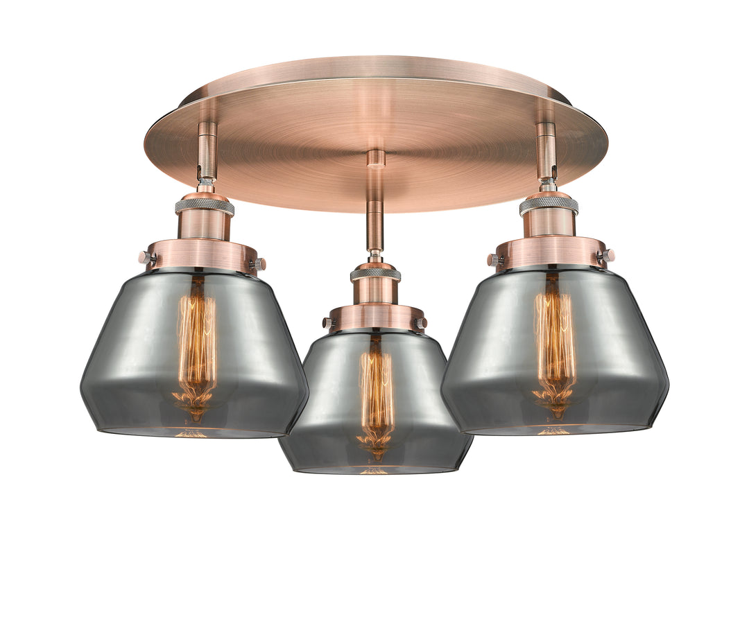 Innovations Lighting Fulton Flush Mount - Antique Copper