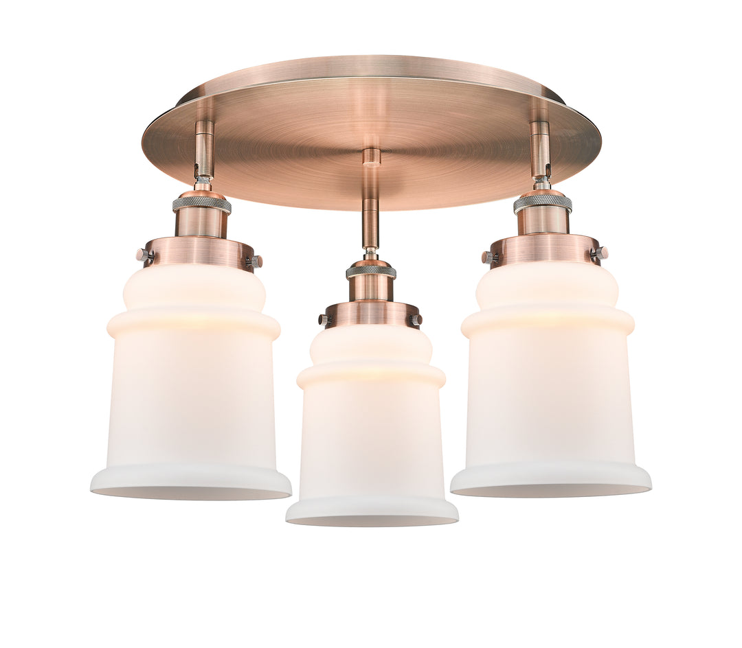 Innovations Lighting Canton 6" Flush Mount - Antique Copper Ceiling Flush Mounts Innovations Lighting Matte White ; Glass Type: Frosted  