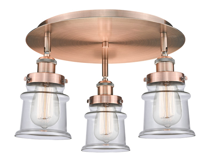 Innovations Lighting Canton Flush Mount Ceiling Flush Mounts Innovations Lighting Antique Copper Clear ; Glass Type: Clear 