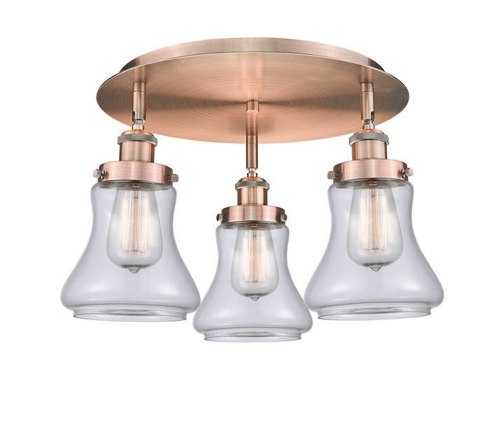 Innovations Lighting Bellmont 6" Flush Mount - Antique Copper Ceiling Flush Mounts Innovations Lighting Clear ; Glass Type: Clear  