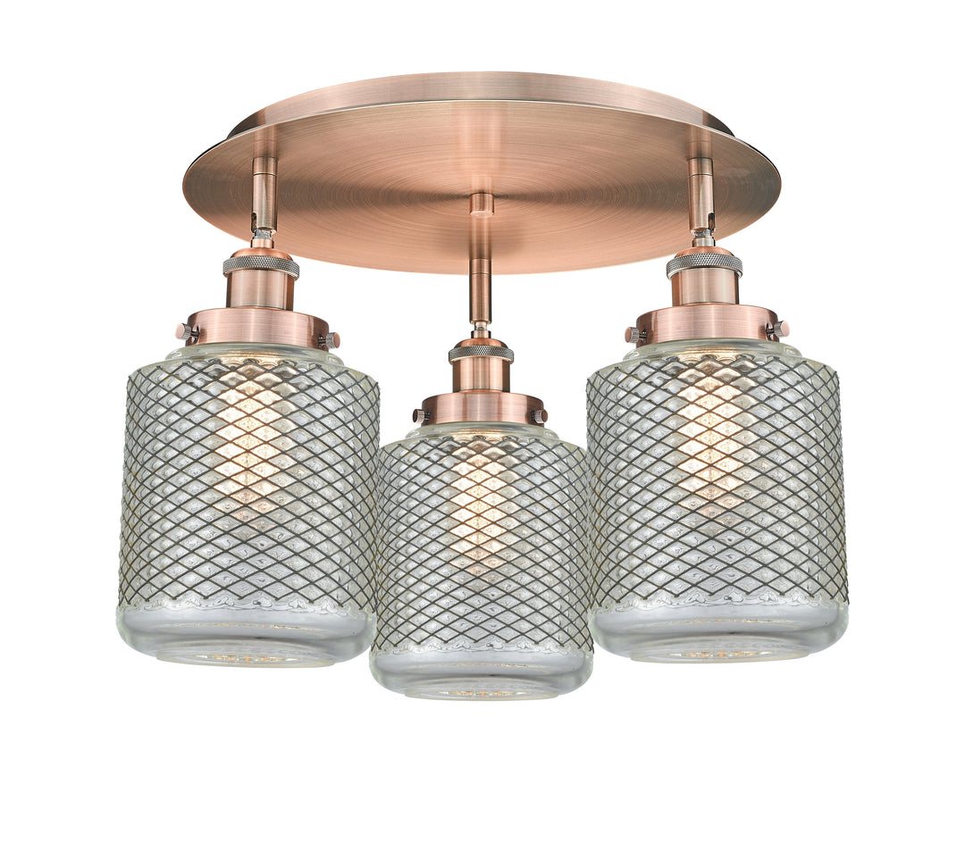 Innovations Lighting Edison Flush Mount - Antique Copper