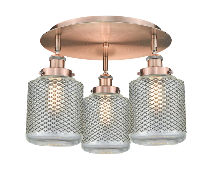 Innovations Lighting Edison Flush Mount - Antique Copper