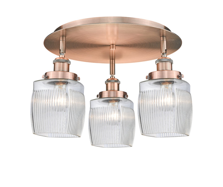 Innovations Lighting Colton Flush Mount - Antique Copper