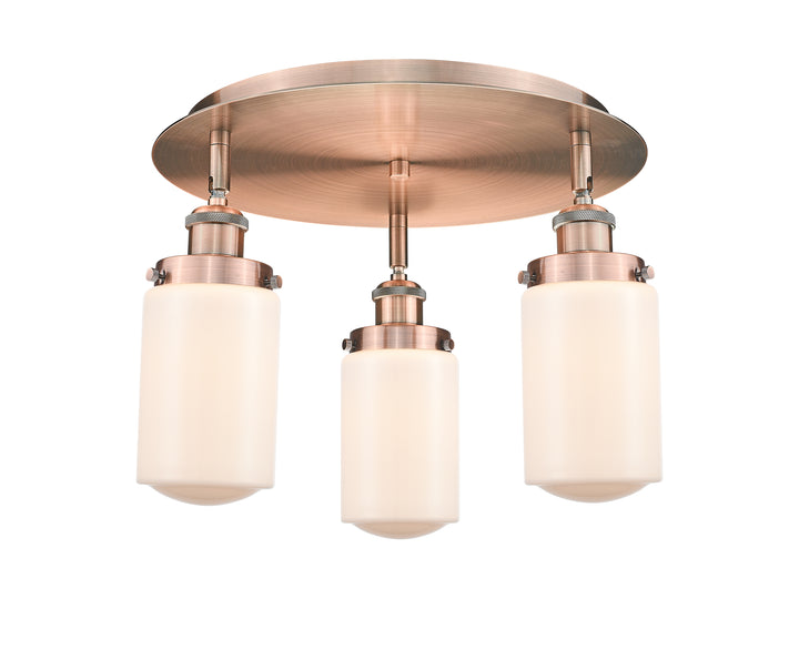 Innovations Lighting Dover Flush Mount - Antique Copper