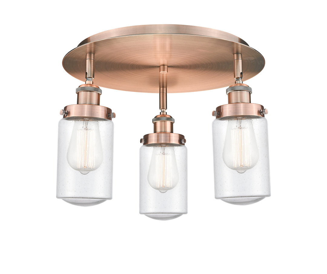 Innovations Lighting Dover Flush Mount - Antique Copper