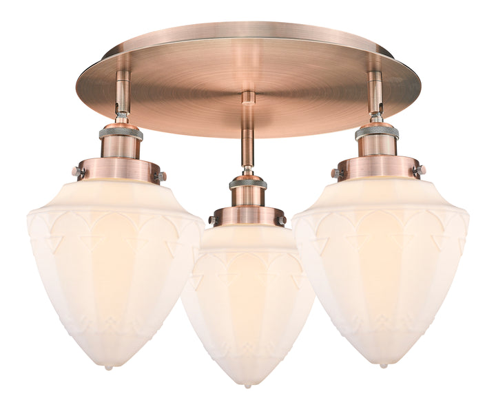 Innovations Lighting Bullet 7" Flush Mount - Antique Copper Ceiling Flush Mounts Innovations Lighting Matte White ; Glass Type: Frosted  