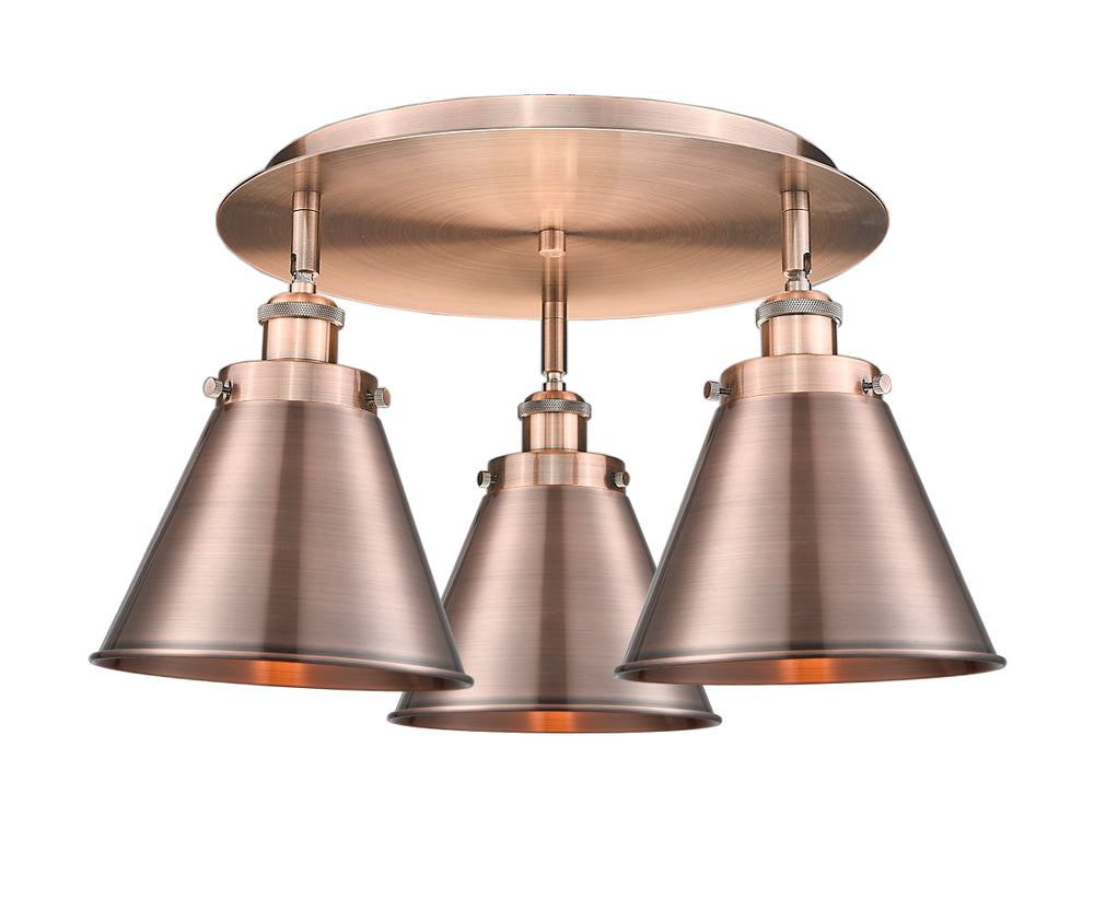 Innovations Lighting Appalachian 8" Flush Mount Ceiling Flush Mounts Innovations Lighting Antique Copper  