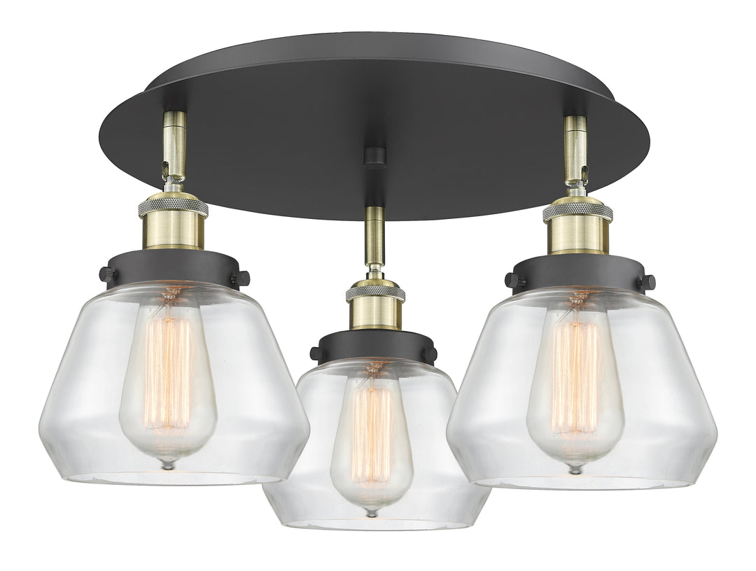 Innovations Lighting Fulton Flush Mount - Black Antique Brass