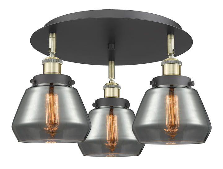 Innovations Lighting Fulton Flush Mount - Black Antique Brass