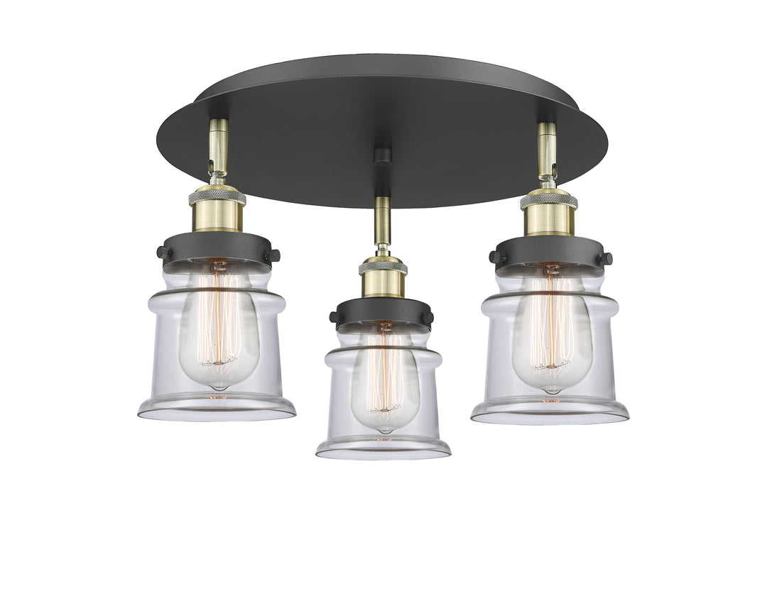 Innovations Lighting Canton Flush Mount Ceiling Flush Mounts Innovations Lighting Black Antique Brass Clear ; Glass Type: Clear 