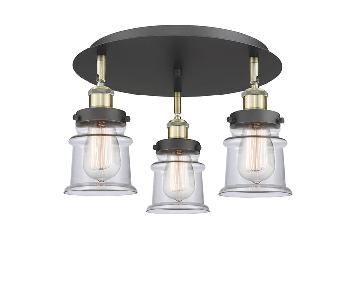 Innovations Lighting Canton Flush Mount Ceiling Flush Mounts Innovations Lighting Black Antique Brass Clear ; Glass Type: Clear 