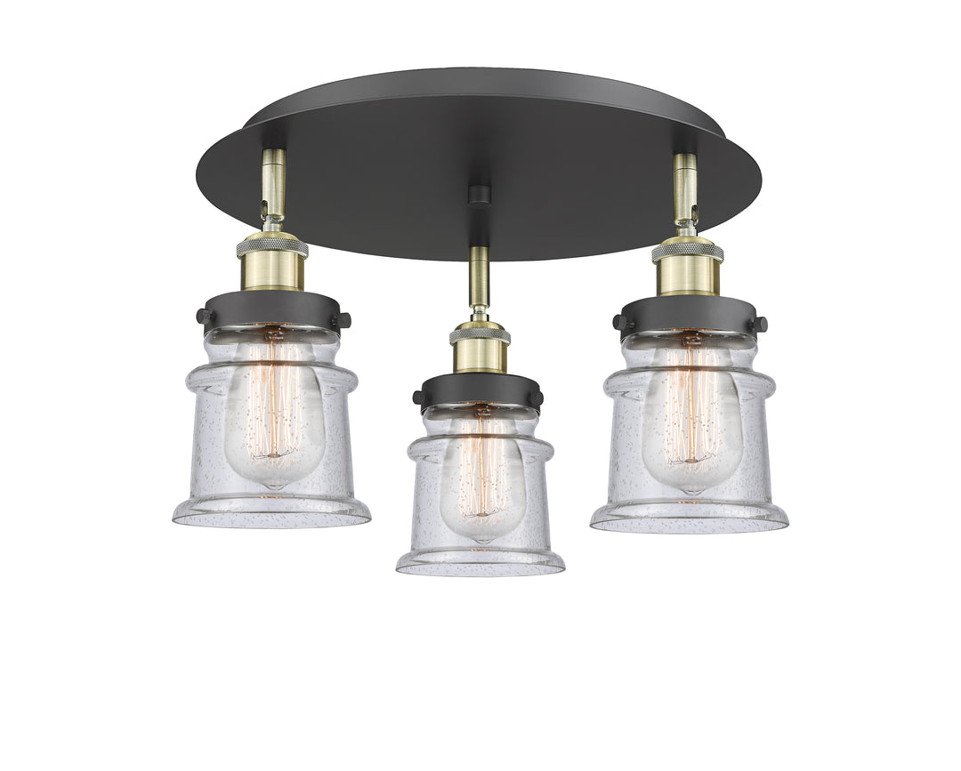 Innovations Lighting Canton Flush Mount Ceiling Flush Mounts Innovations Lighting Black Antique Brass Seedy ; Glass Type: Seeded 