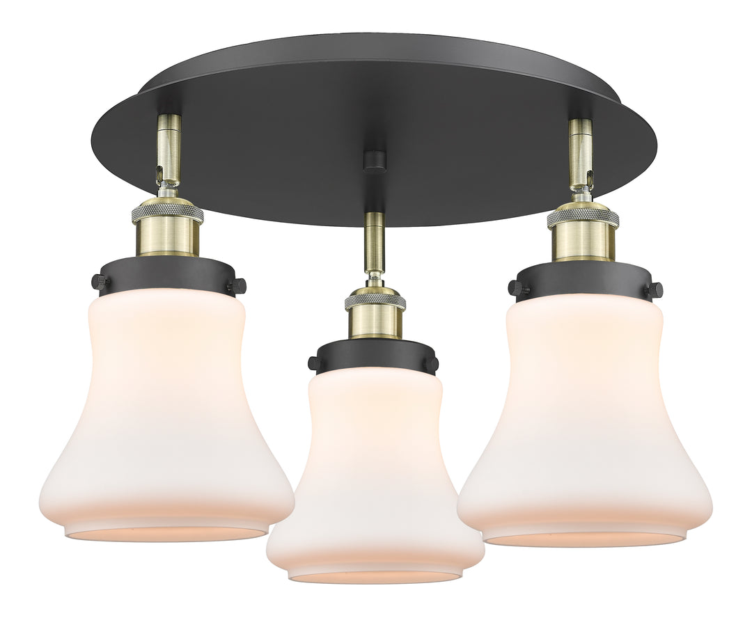 Innovations Lighting Bellmont 6" Flush Mount - Black Antique Brass Ceiling Flush Mounts Innovations Lighting Matte White ; Glass Type: Frosted  