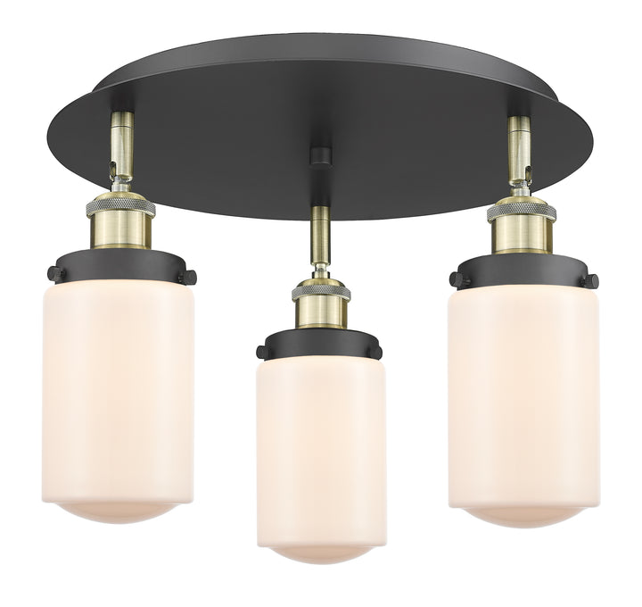 Innovations Lighting Dover Flush Mount - Black Antique Brass