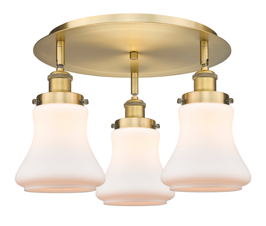 Innovations Lighting Bellmont 6" Flush Mount - Brushed Brass Ceiling Flush Mounts Innovations Lighting Matte White ; Glass Type: Frosted  