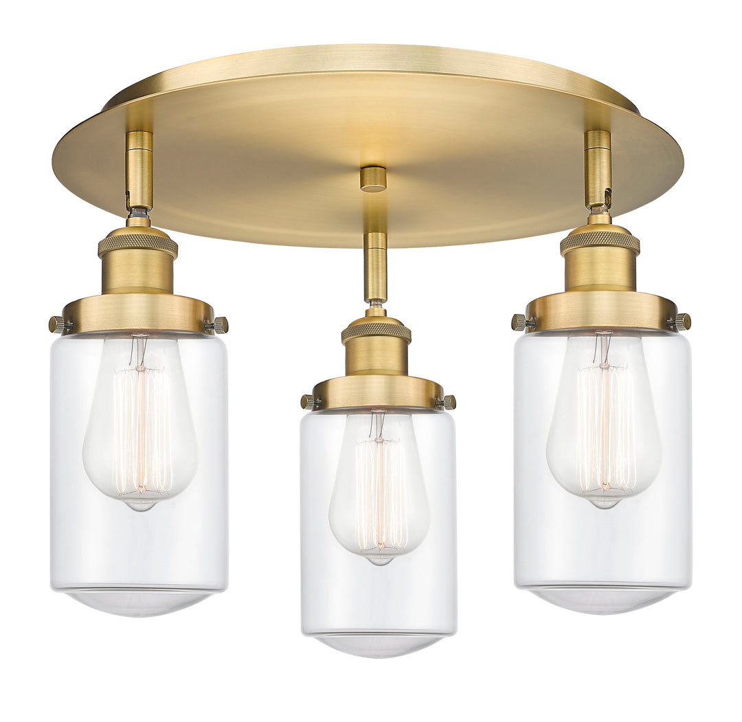 Innovations Lighting Dover Flush Mount - Brushed Brass