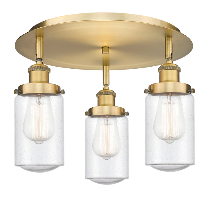 Innovations Lighting Dover Flush Mount - Brushed Brass