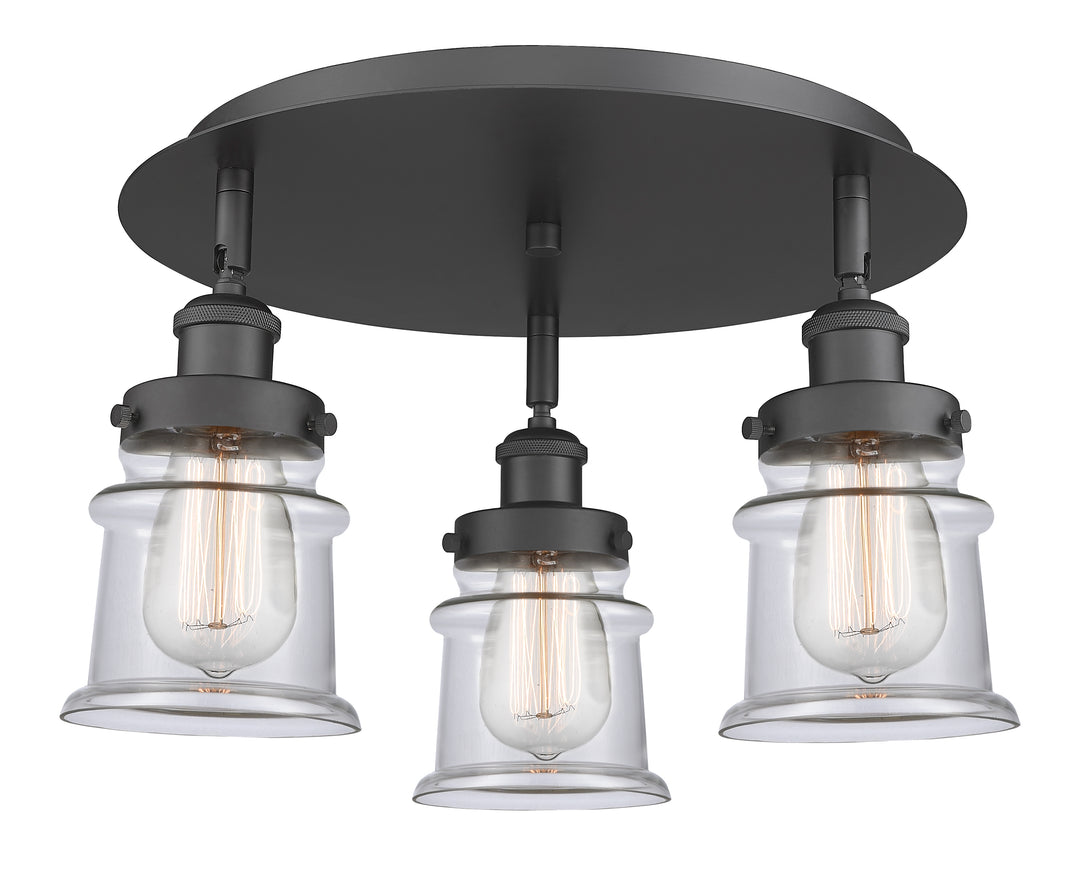 Innovations Lighting Canton Flush Mount Ceiling Flush Mounts Innovations Lighting Matte Black Clear ; Glass Type: Clear 