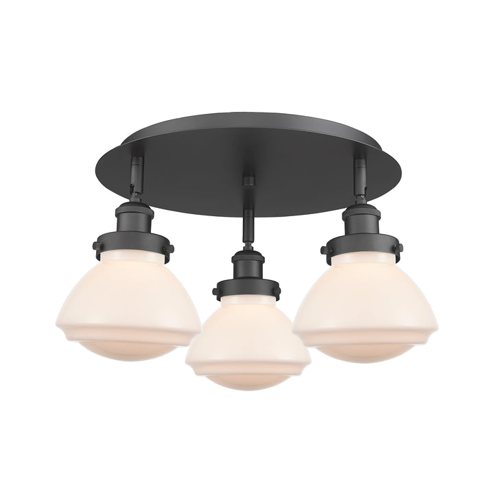 Innovations Lighting Olean Flush Mount - Matte Black Ceiling Flush Mounts Innovations Lighting Matte White ; Glass Type: Frosted  