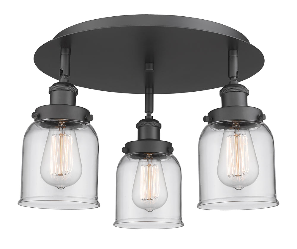 Innovations Lighting Edison Flush Mount - Matte Black Ceiling Flush Mounts Innovations Lighting Clear ; Glass Type: Clear  