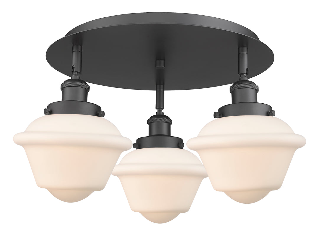 Innovations Lighting Oxford Flush Mount - Matte Black Ceiling Flush Mounts Innovations Lighting Matte White ; Glass Type: Frosted  