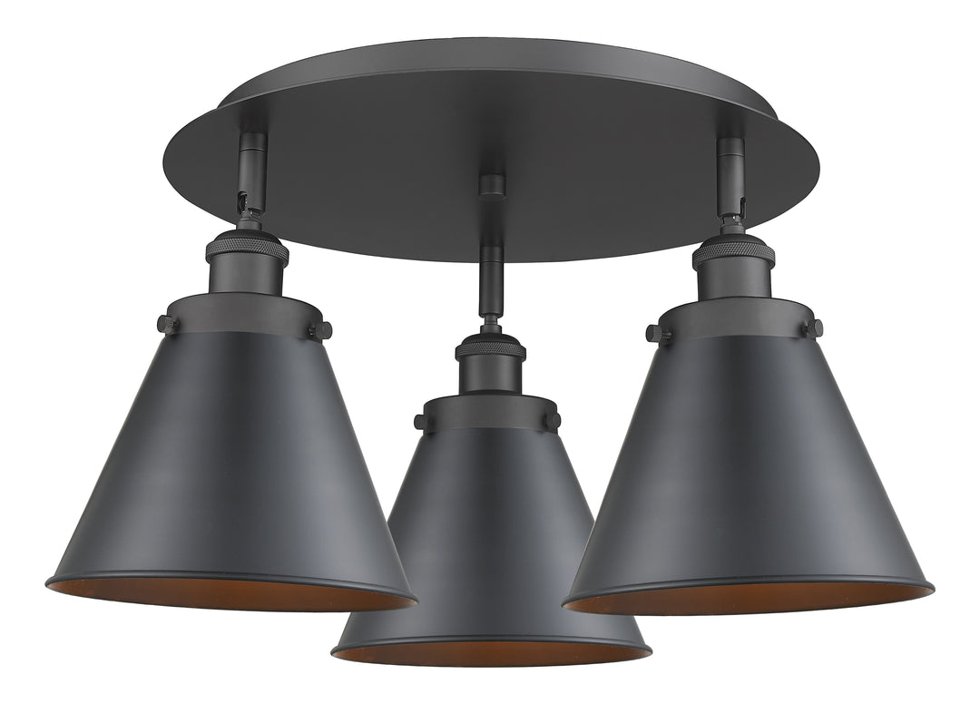 Innovations Lighting Appalachian 8" Flush Mount Ceiling Flush Mounts Innovations Lighting Matte Black  