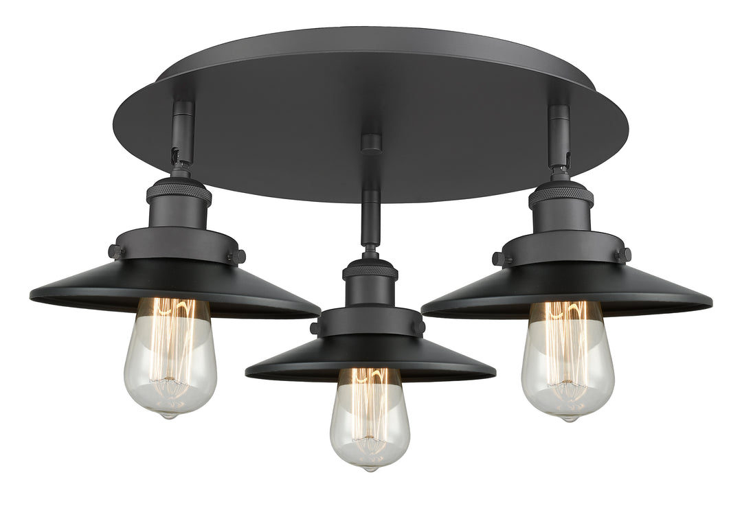 Innovations Lighting Railroad 8" Flush Mount - Matte Black Ceiling Flush Mounts Innovations Lighting Default Title  