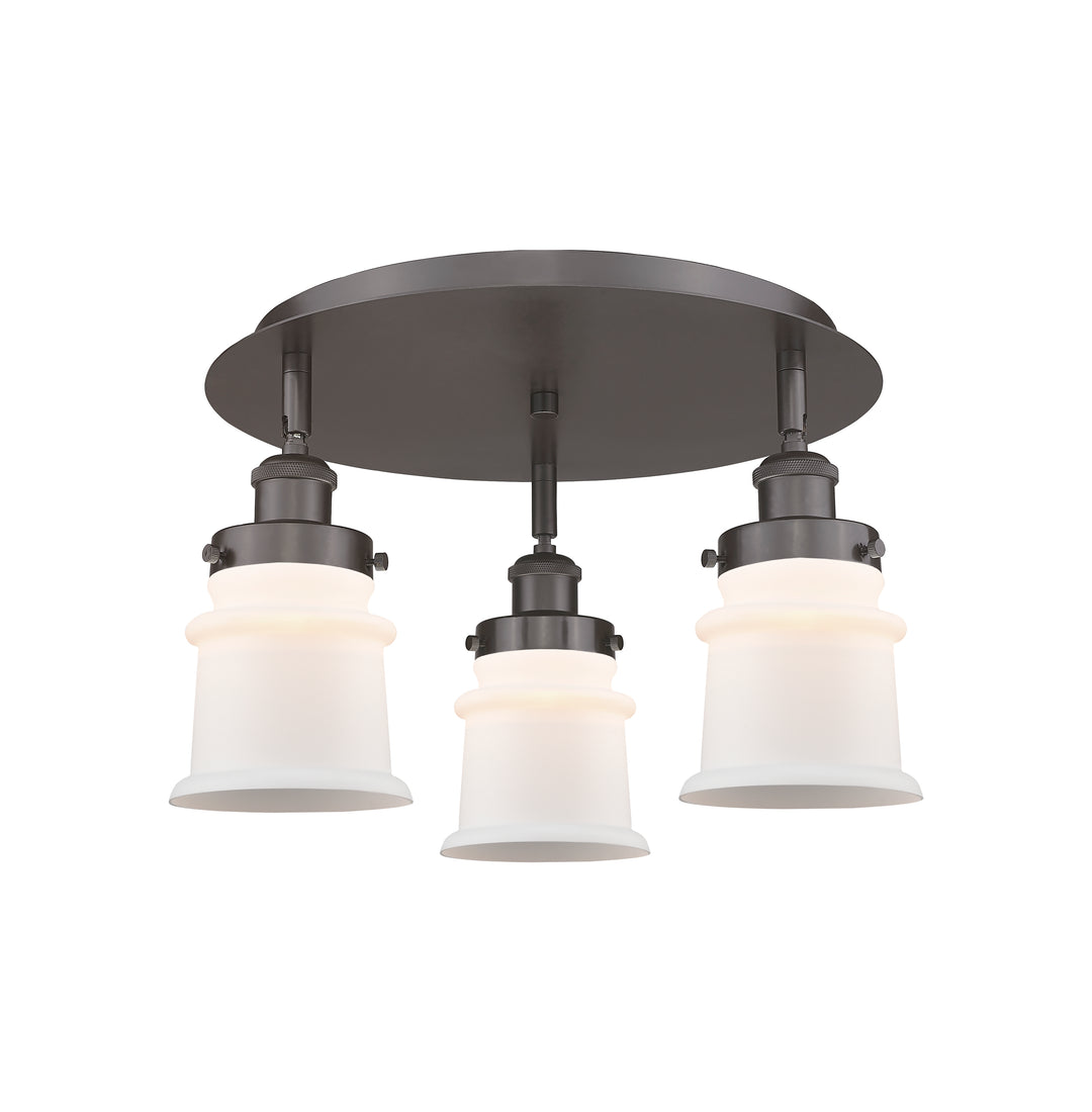 Innovations Lighting Canton Flush Mount Ceiling Flush Mounts Innovations Lighting Oil Rubbed Bronze Matte White ; Glass Type: Frosted 