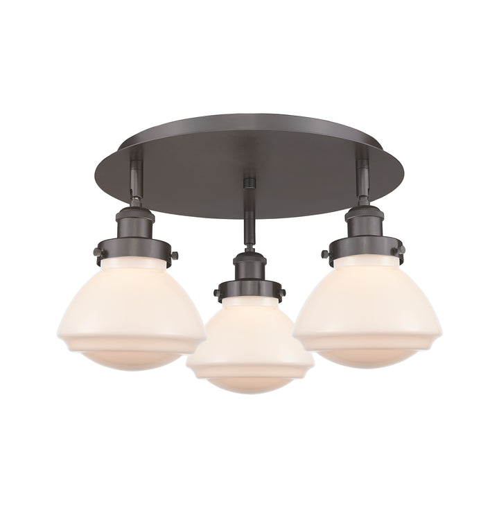 Innovations Lighting Olean Flush Mount - Oil Rubbed Bronze Ceiling Flush Mounts Innovations Lighting Matte White ; Glass Type: Frosted  