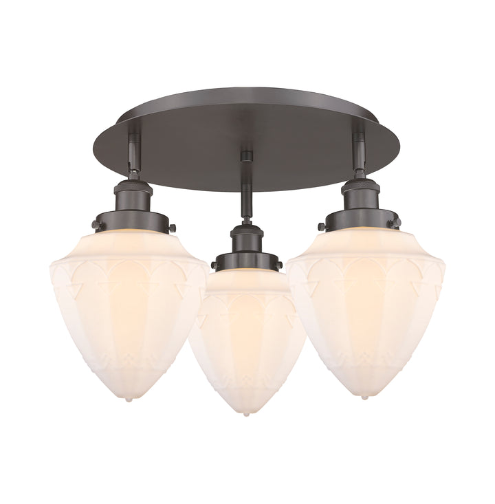 Innovations Lighting Bullet 7" Flush Mount - Oil Rubbed Bronze Ceiling Flush Mounts Innovations Lighting Matte White ; Glass Type: Frosted  