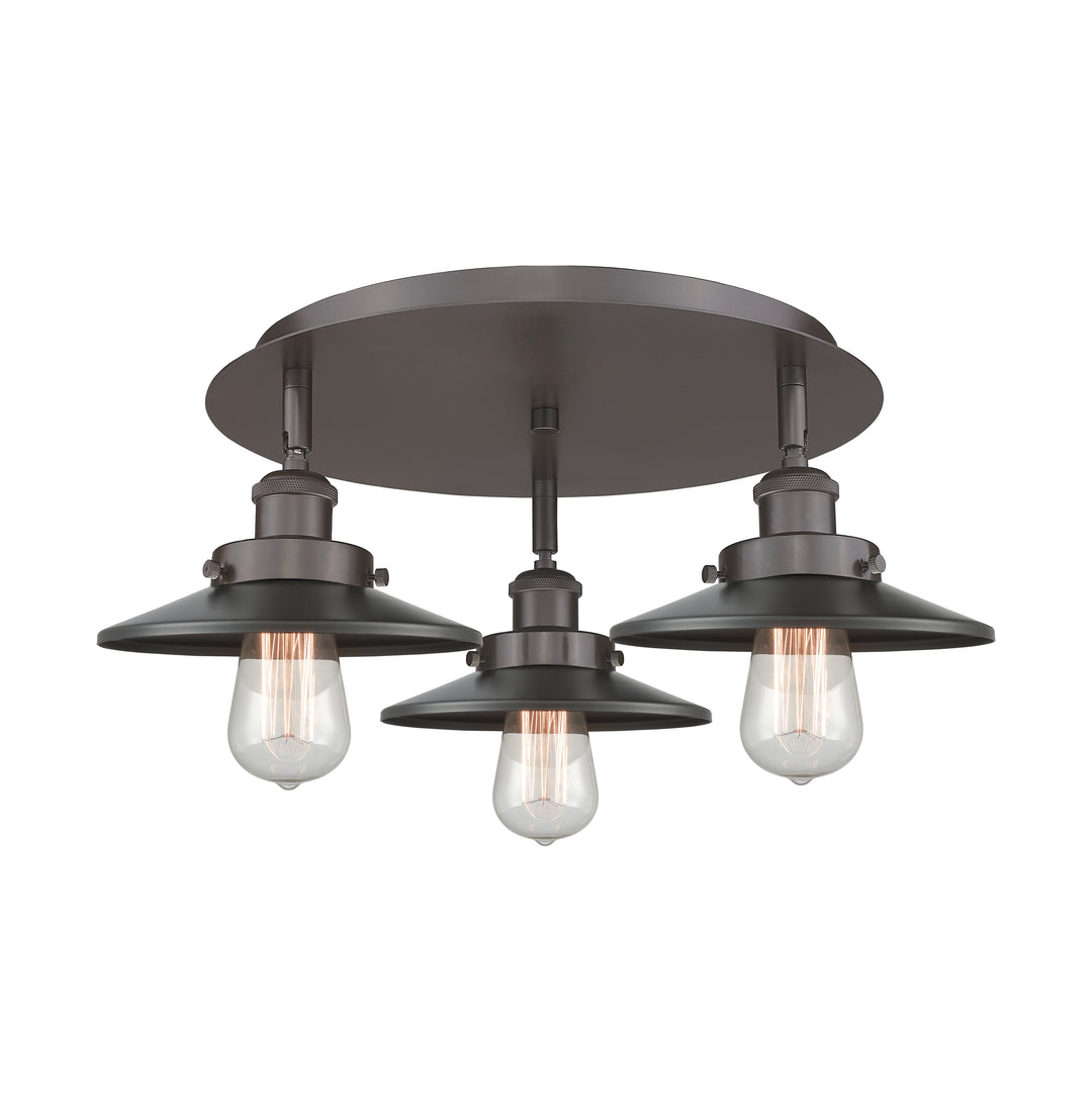 Innovations Lighting Railroad 8" Flush Mount - Oil Rubbed Bronze Ceiling Flush Mounts Innovations Lighting Default Title  