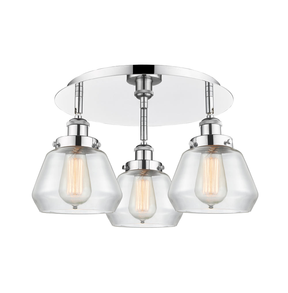 Innovations Lighting Fulton Flush Mount - Polished Chrome Ceiling Flush Mounts Innovations Lighting Clear ; Glass Type: Clear  