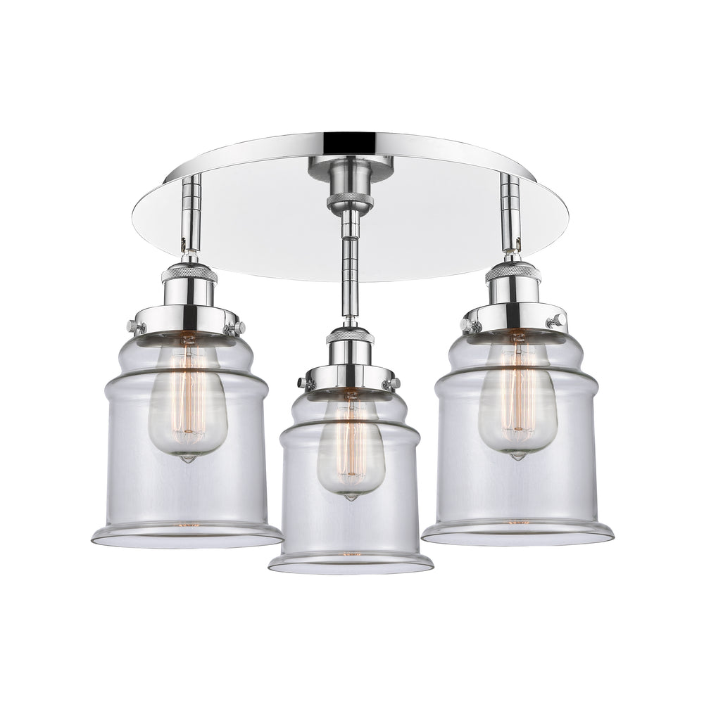 Innovations Lighting Canton 6" Flush Mount - Polished Chrome Ceiling Flush Mounts Innovations Lighting Clear ; Glass Type: Clear  