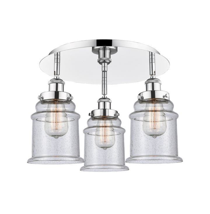 Innovations Lighting Canton 6" Flush Mount - Polished Chrome Ceiling Flush Mounts Innovations Lighting Seedy ; Glass Type: Seeded  