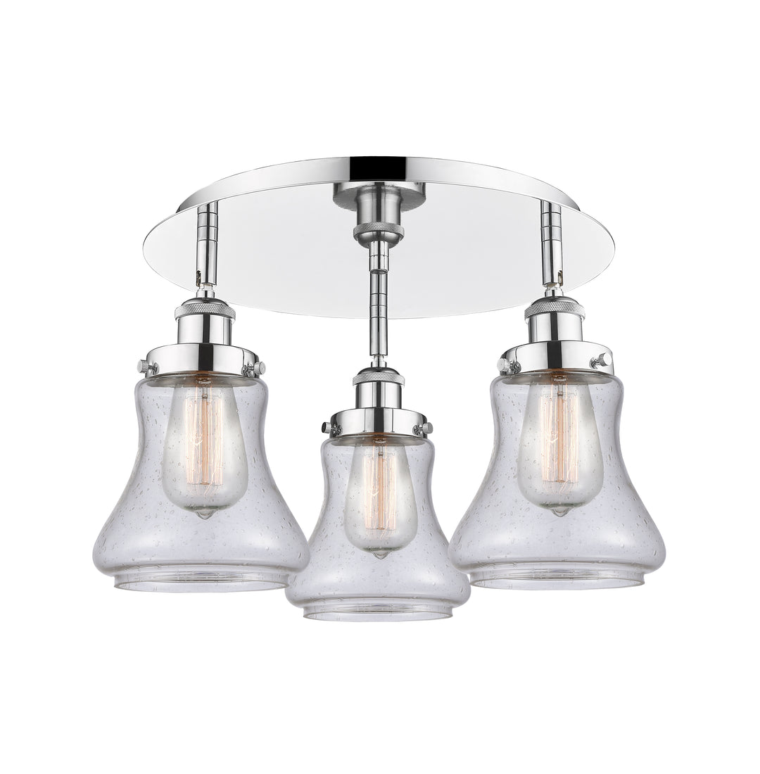 Innovations Lighting Bellmont 6" Flush Mount - Polished Chrome Ceiling Flush Mounts Innovations Lighting Seedy ; Glass Type: Seeded  