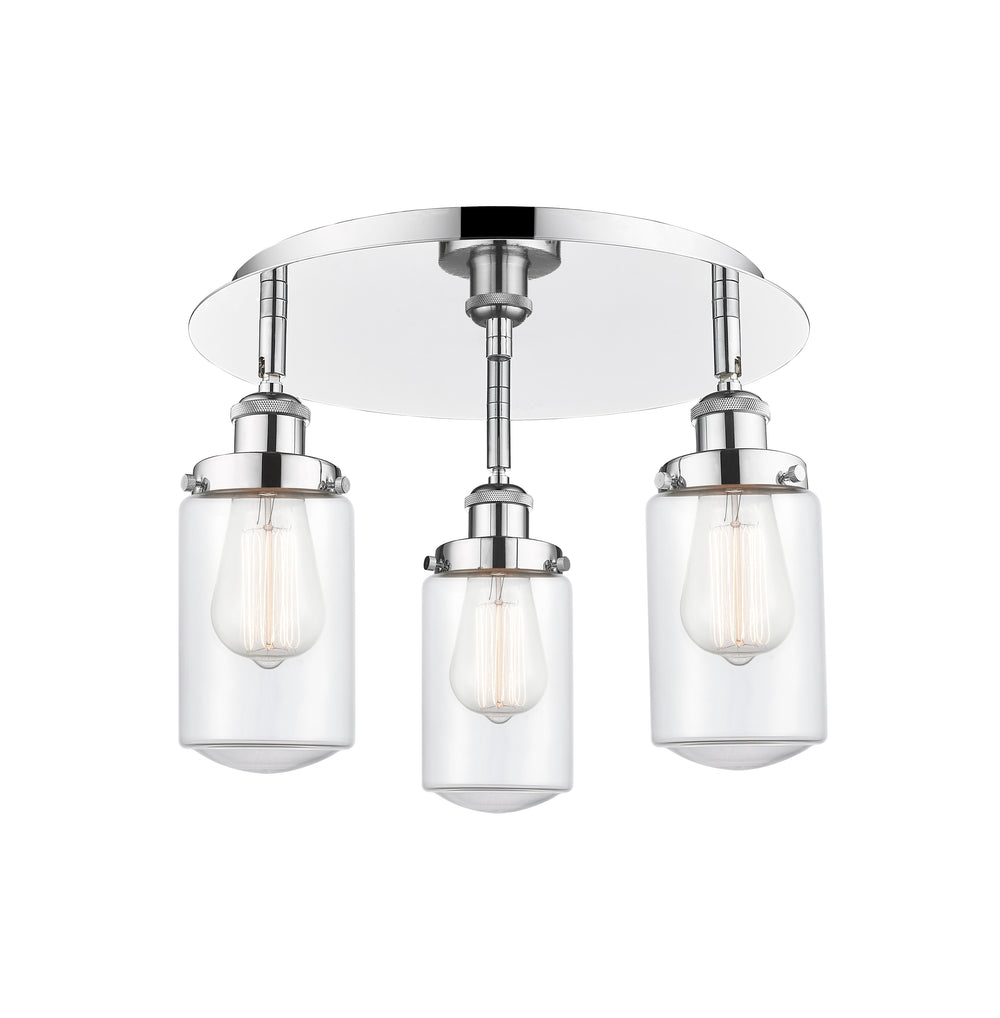 Innovations Lighting Dover Flush Mount - Polished Chrome