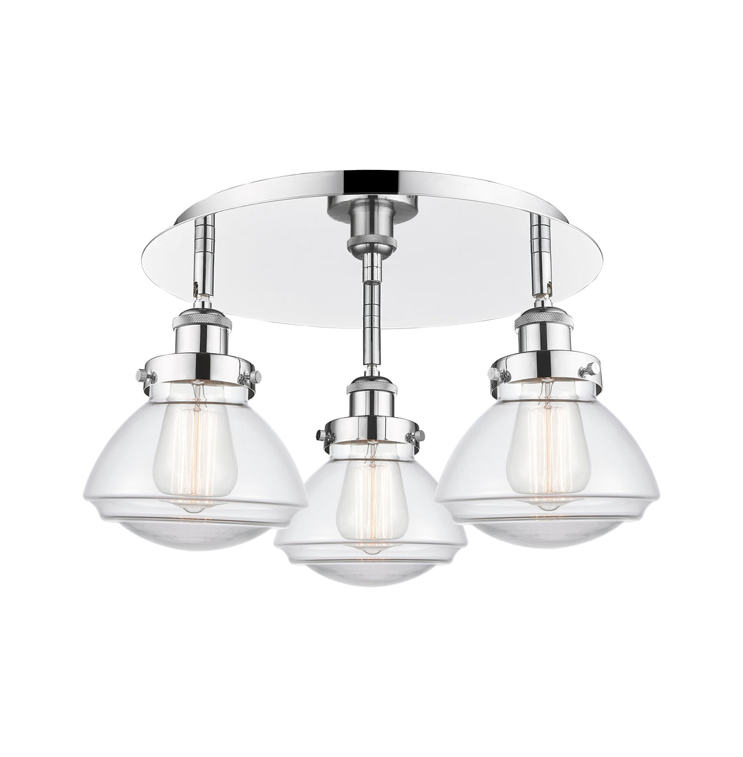 Innovations Lighting Olean Flush Mount - Polished Chrome Ceiling Flush Mounts Innovations Lighting Clear ; Glass Type: Clear  